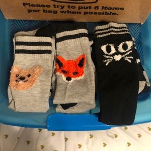 Set of three tall socks